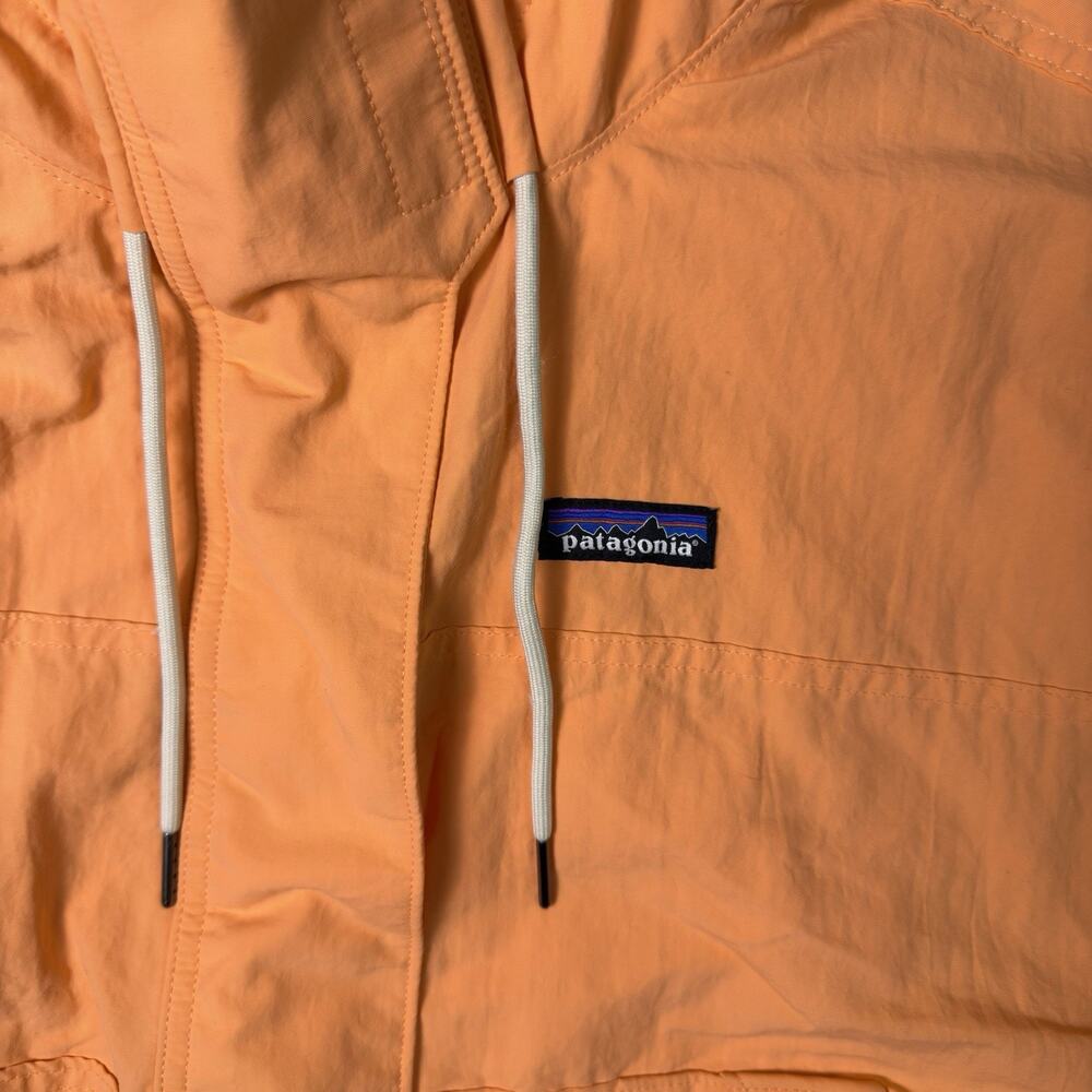 Patagonia Orange Hooded Windbreaker Jacket - Picture 2 of 8